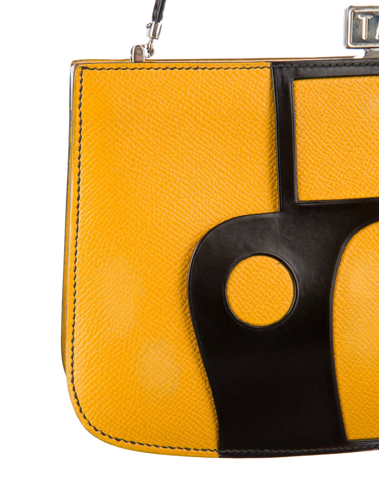 Rare Hermes Vintage Sac A Malice Bag With Taxi Motif, 1989 In Good Condition In Bethesda, MD