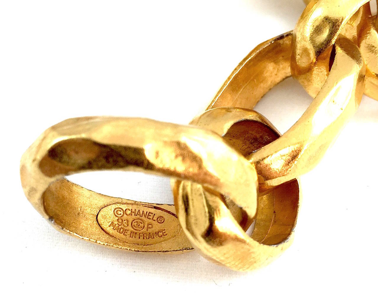 Chanel Rare Couture Gold-Tone Deco Fishbone Necklace 1