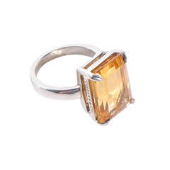 Tiffany & Co. Citrine & Silver Sparklers Ring, Size 6