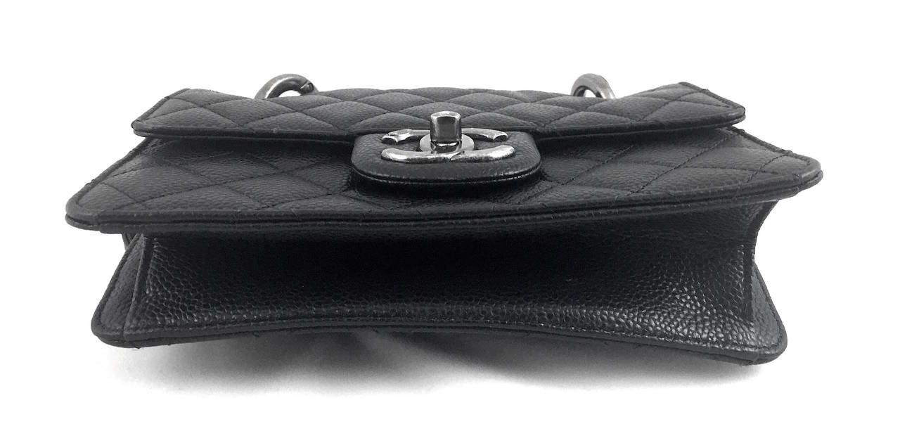 Chanel Black Caviar Retro Flap Shoulder Bag, 2014/15 Fall Winter Collection 1