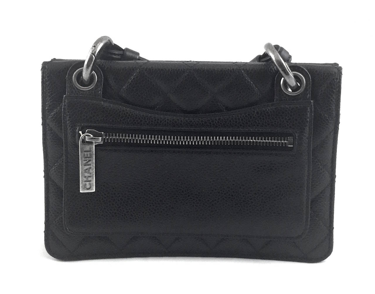 Chanel Black Caviar Retro Flap Shoulder Bag, 2014/15 Fall Winter Collection 2