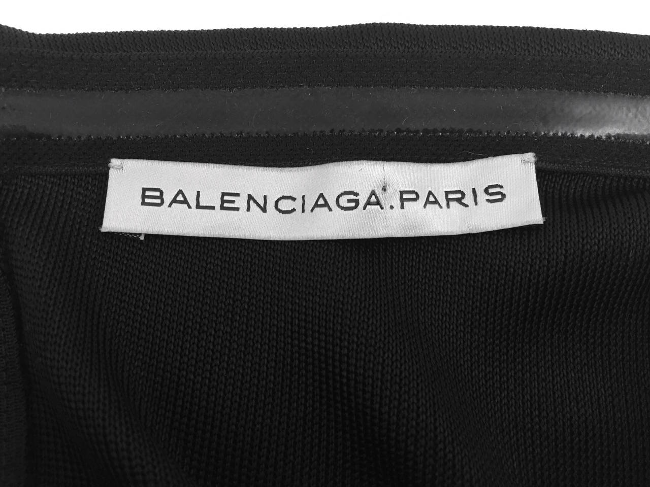 Balenciaga Black Viscose Strapless Dress, FR 36 1