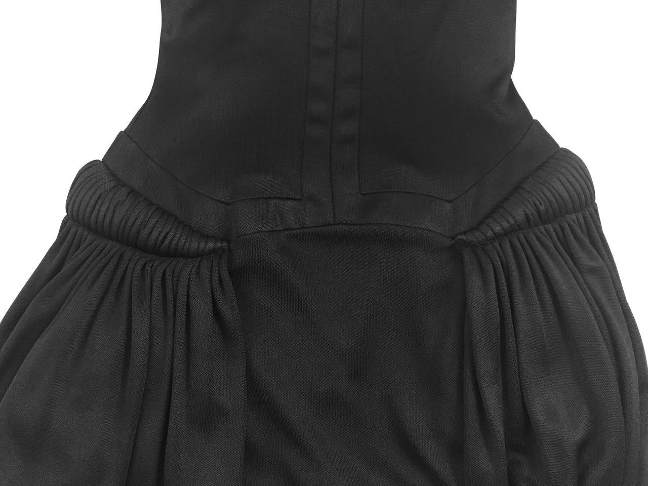 Balenciaga Black Viscose Strapless Dress, FR 36 In Excellent Condition In Bethesda, MD