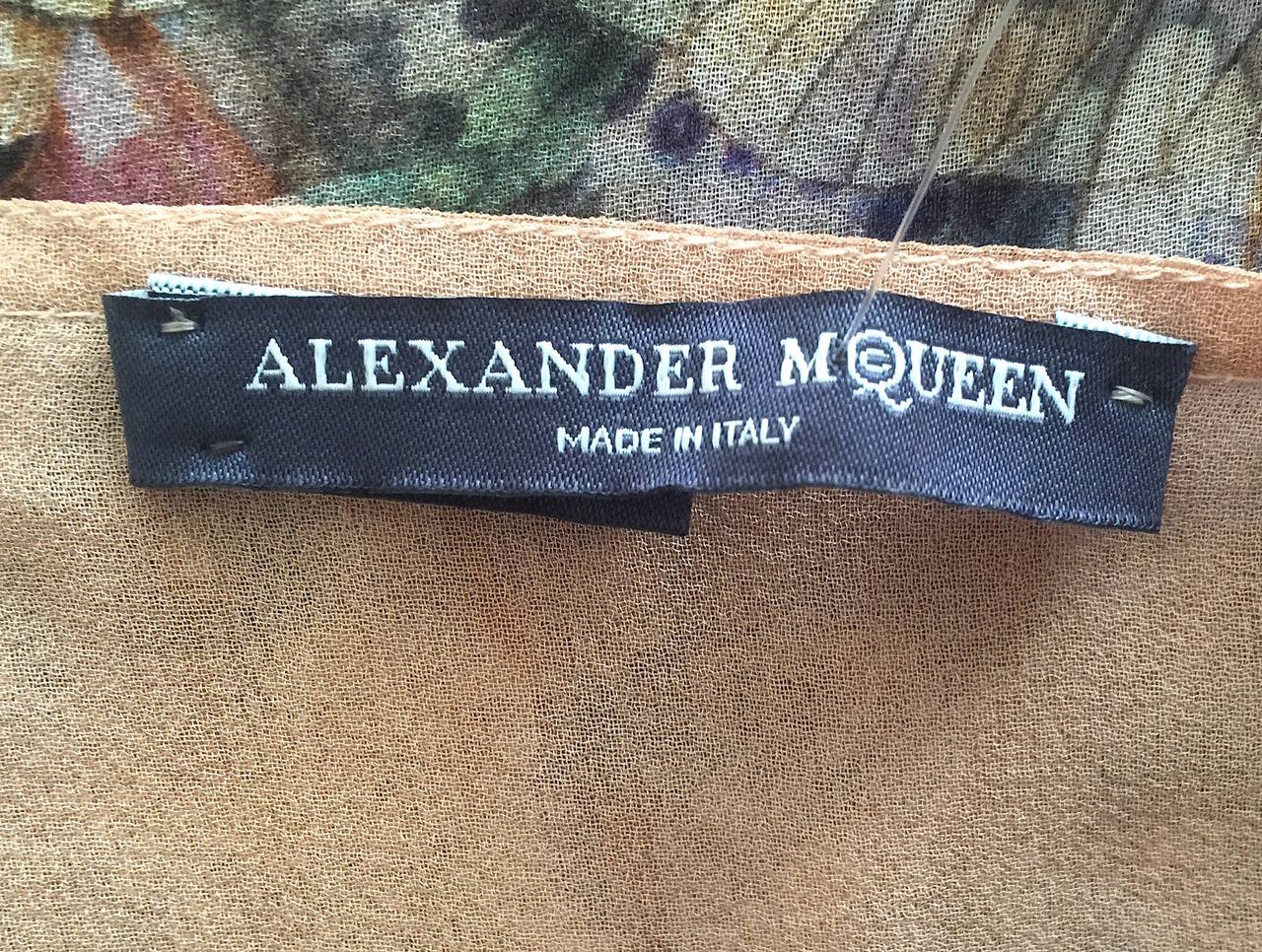 Alexander McQueen Silk Moth Print Kimono For Sale 2