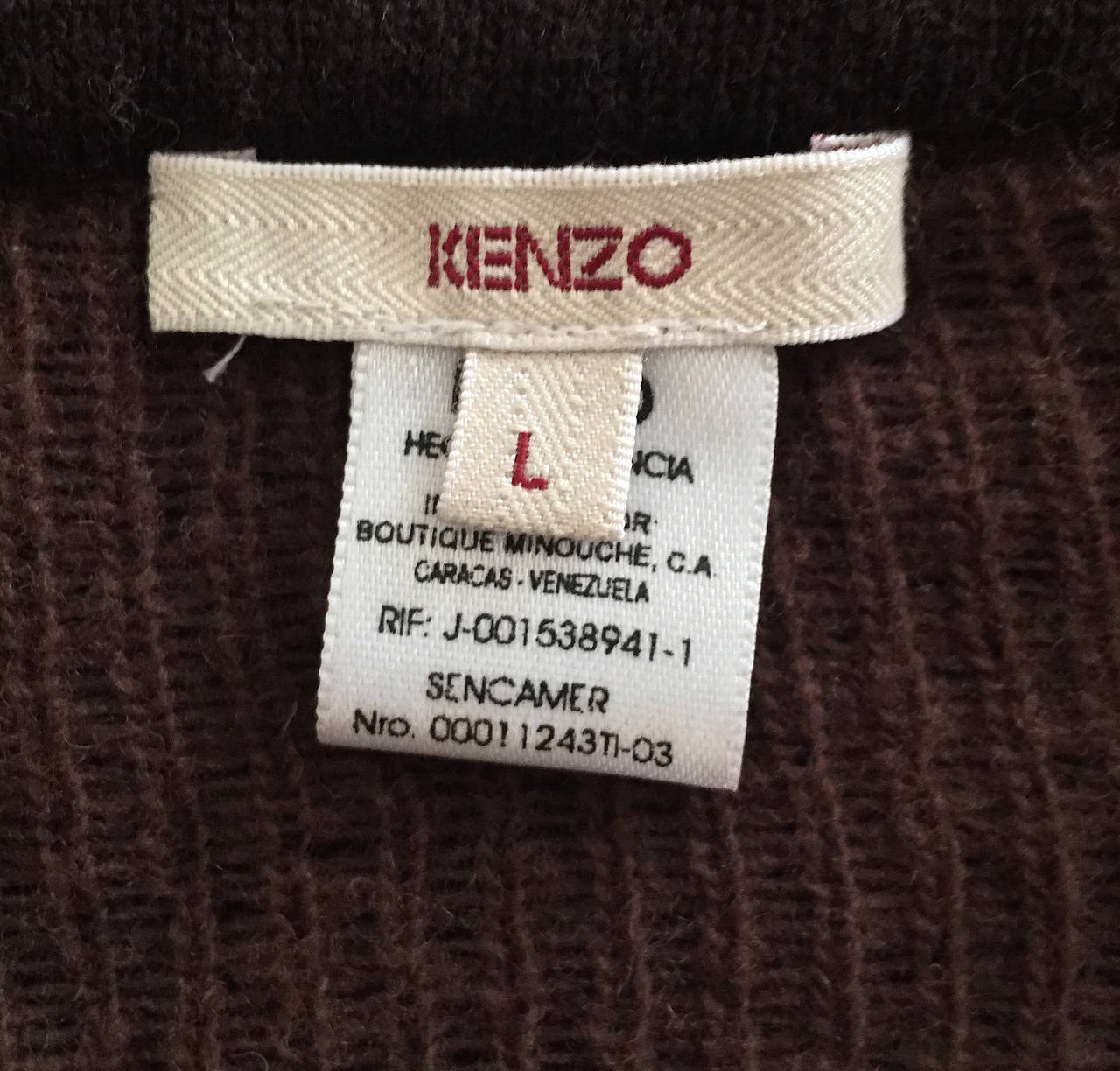 Kenzo Vintage Belted Cardigan Sweater For Sale 2