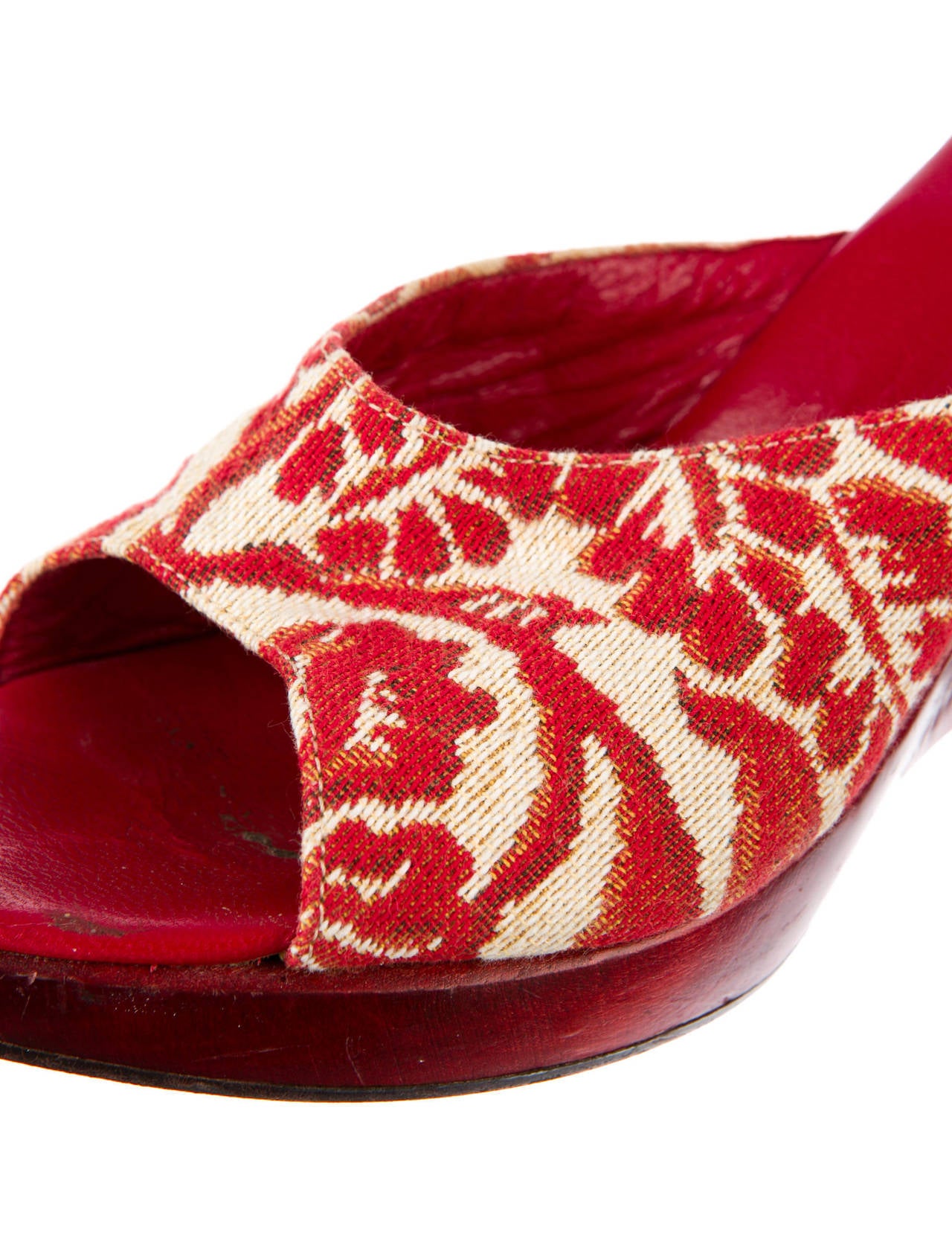 Women's Kenzo Platform Clogs with Jacquard Uppers, IT 39 For Sale