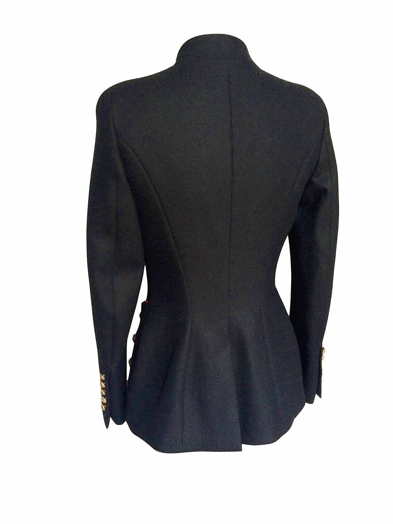 Alexander McQueen Runway Black Military Jacket, Autumn/Winter 2011 In Excellent Condition In Bethesda, MD