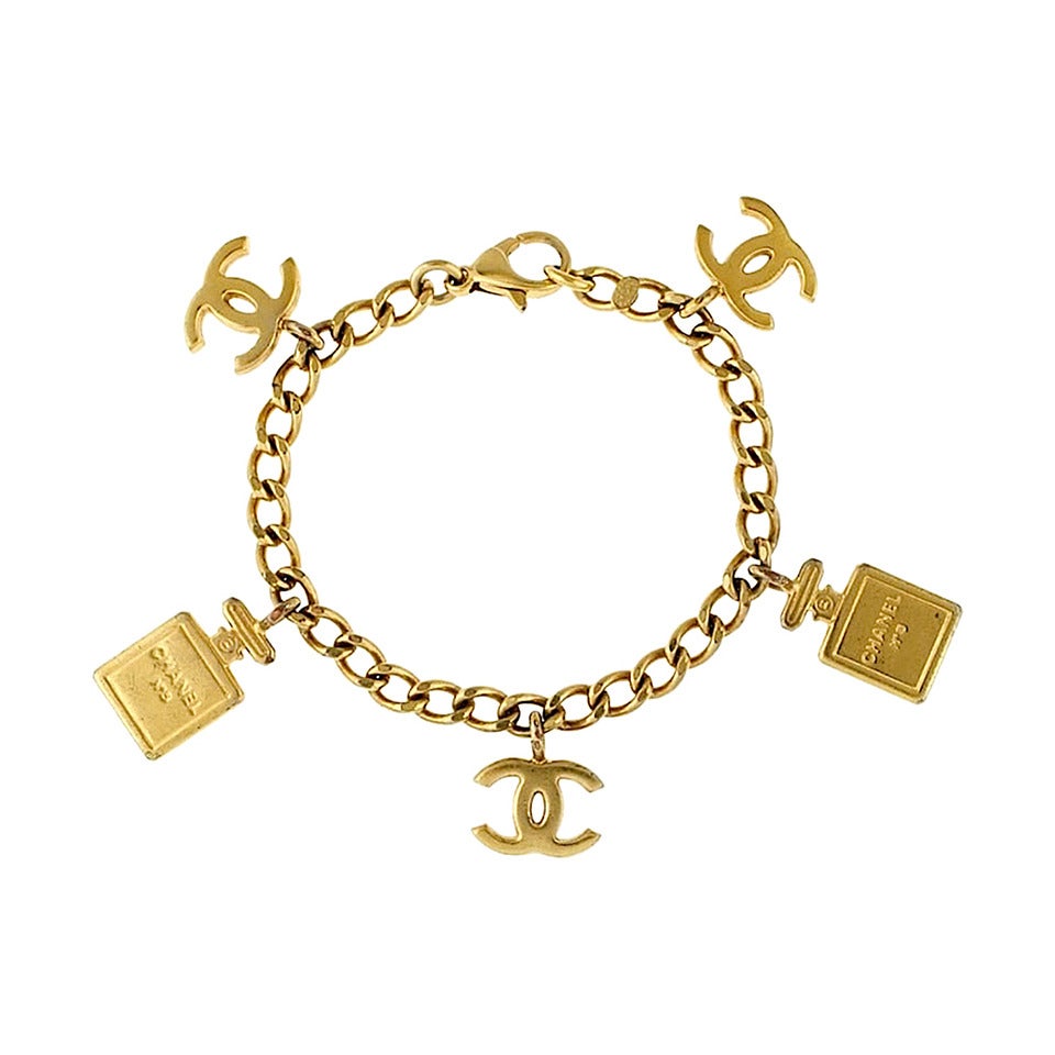 Saint Laurent Opyum Charm Bracelet in Gold Brass - Gold One-Size