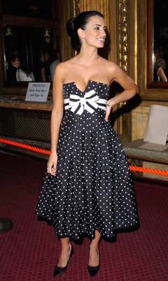 Victor Costa Famous Black & White Dot Dress