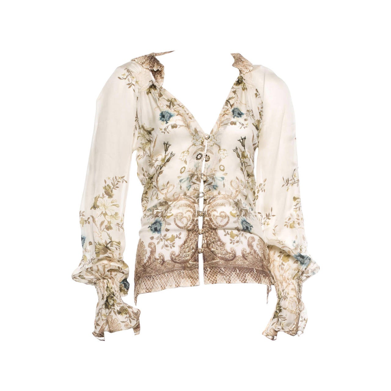 Roberto Cavalli Silk Blouse For Sale