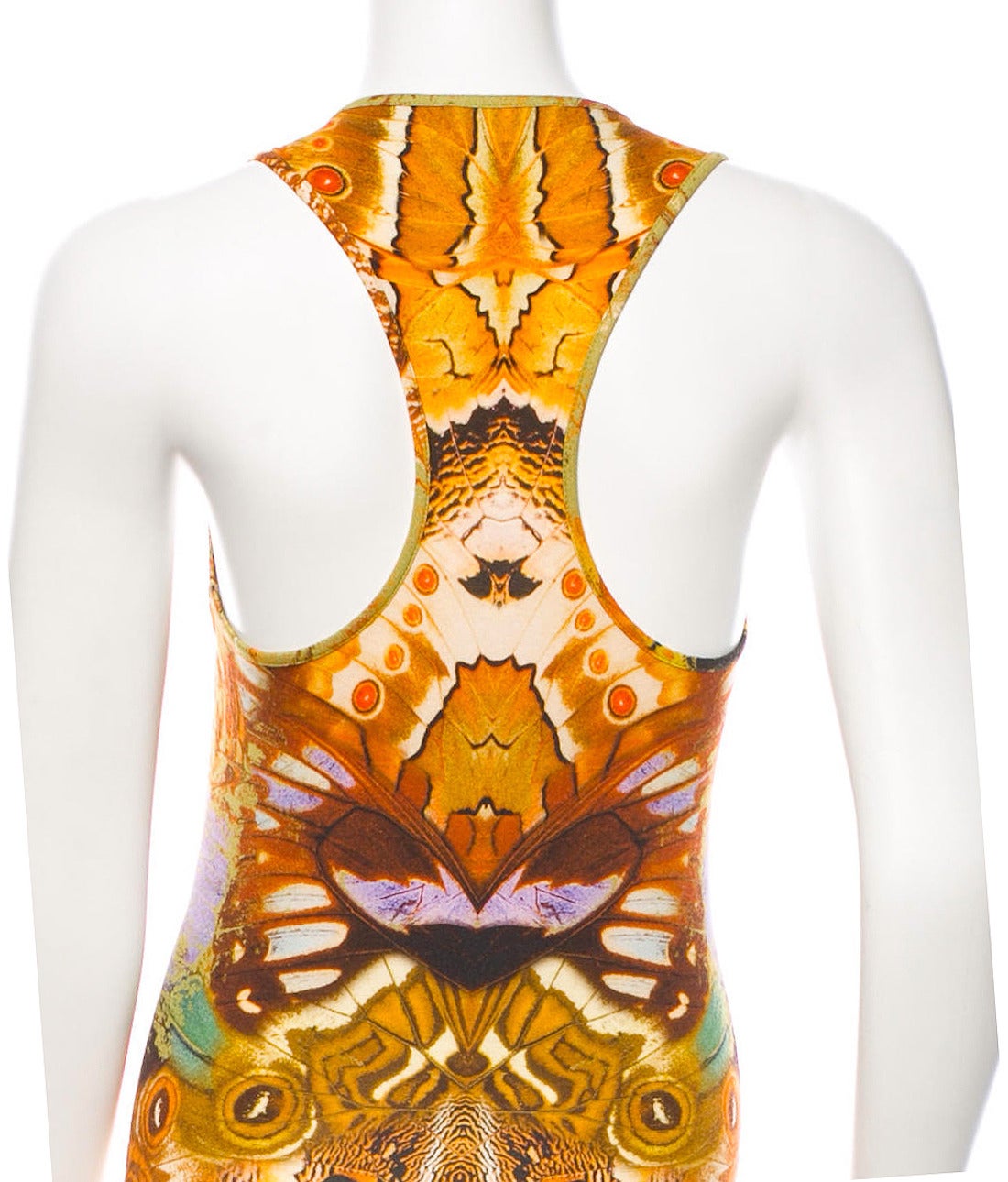 Women's Alexander McQueen Digitized Moth Print Dress, SS 2010 For Sale
