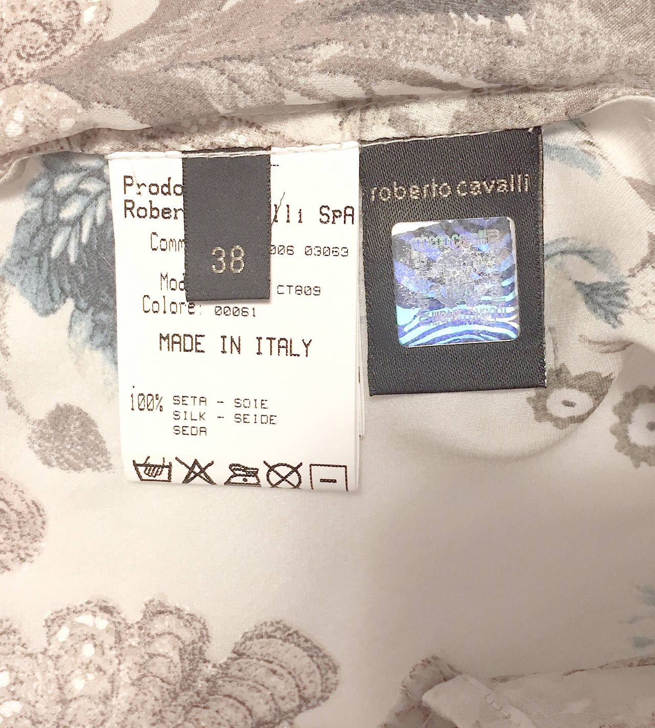 Roberto Cavalli Silk Blouse For Sale at 1stDibs