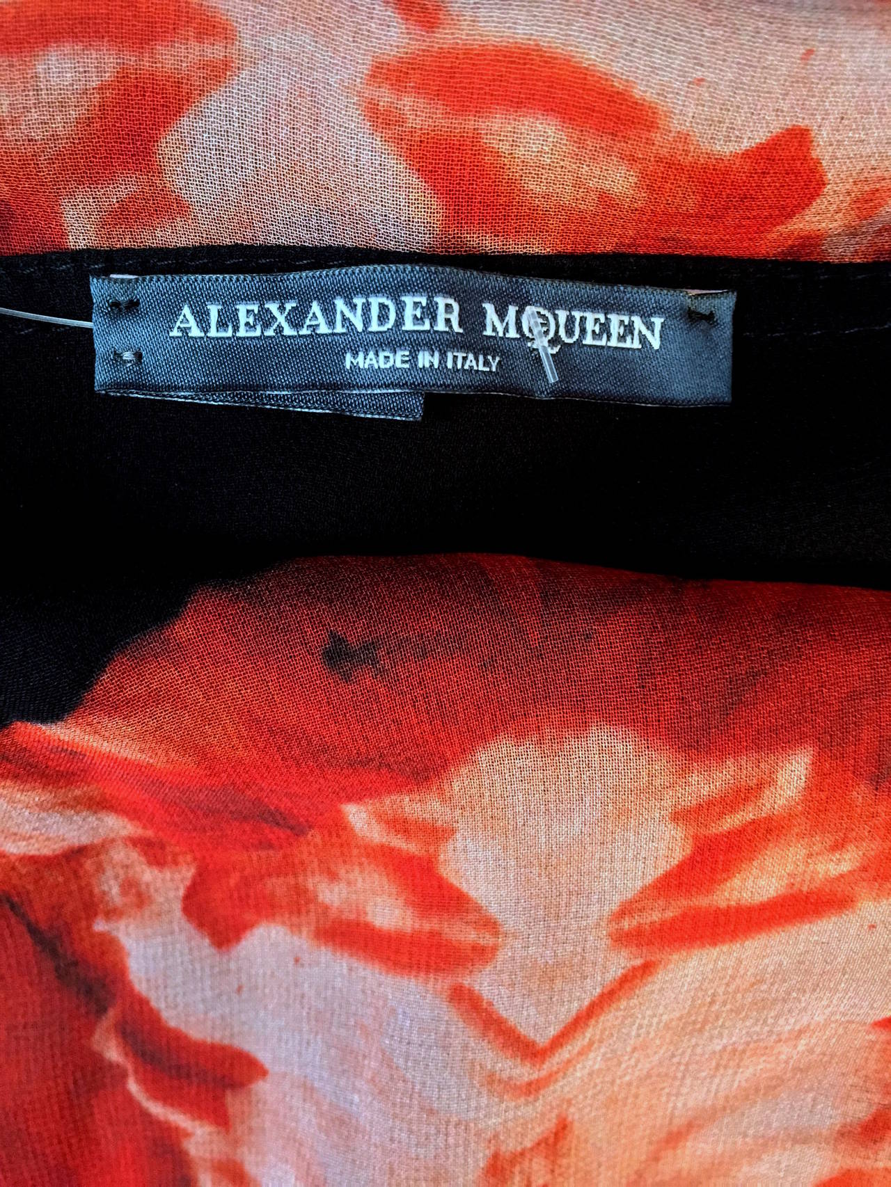 Alexander McQueen Red and Black Poppy Shawl Kimono 1
