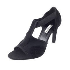 NWB Balenciaga Black Suede & Elastic Heels Sandals