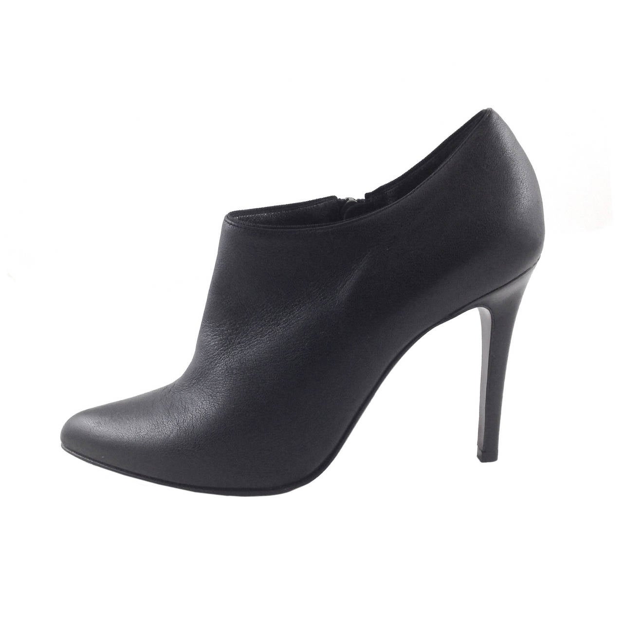 Lanvin Black Leather Ankle Boots For Sale