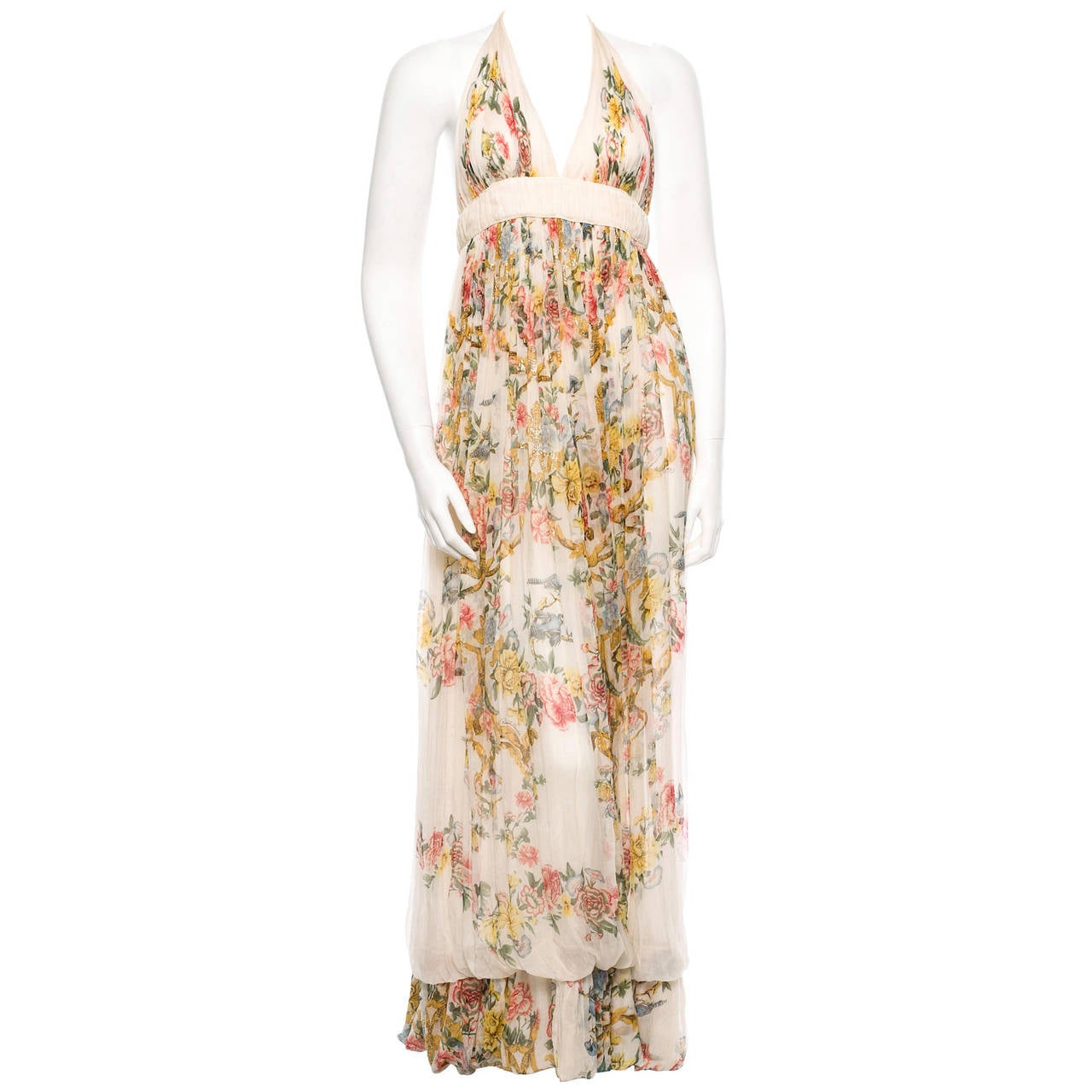 Stunning Roberto Cavalli Silk Gown For Sale