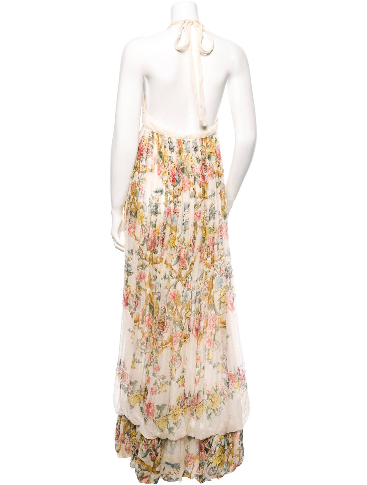 Stunning Roberto Cavalli Silk Gown In Good Condition For Sale In Bethesda, MD