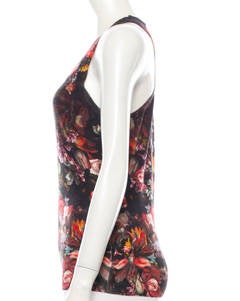 Alexander McQueen Black Knit Floral Top, M