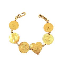 Rare Chanel Runway Gold-Tone Logo Necklace, 1993