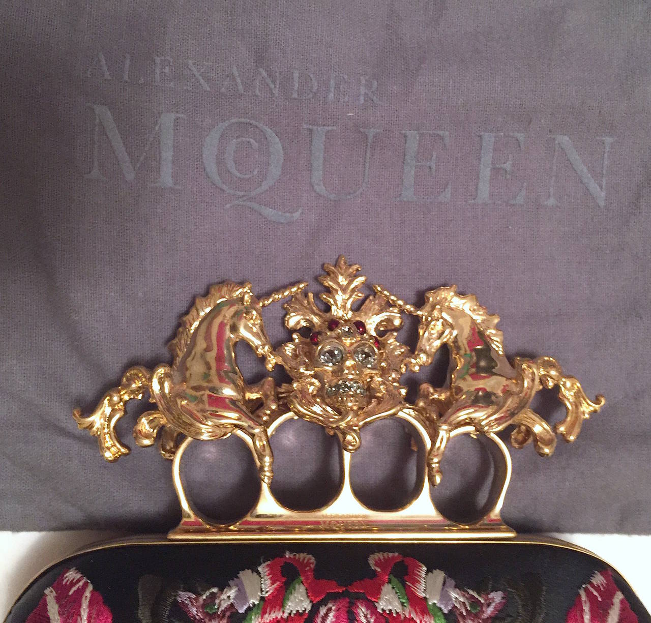 Rare Alexander McQueen Knuckle Box Clutch, Pre-Autumn/Winter 2012 In Excellent Condition In Bethesda, MD