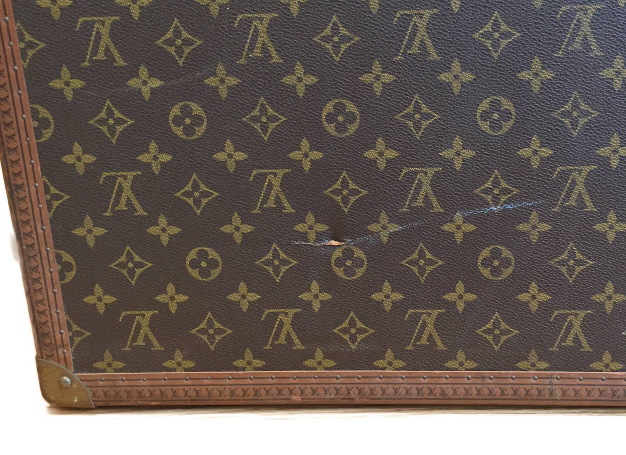 Louis Vuitton Monogram Alzer 60 Hard Trunk Suitcase Circa 1950s 6