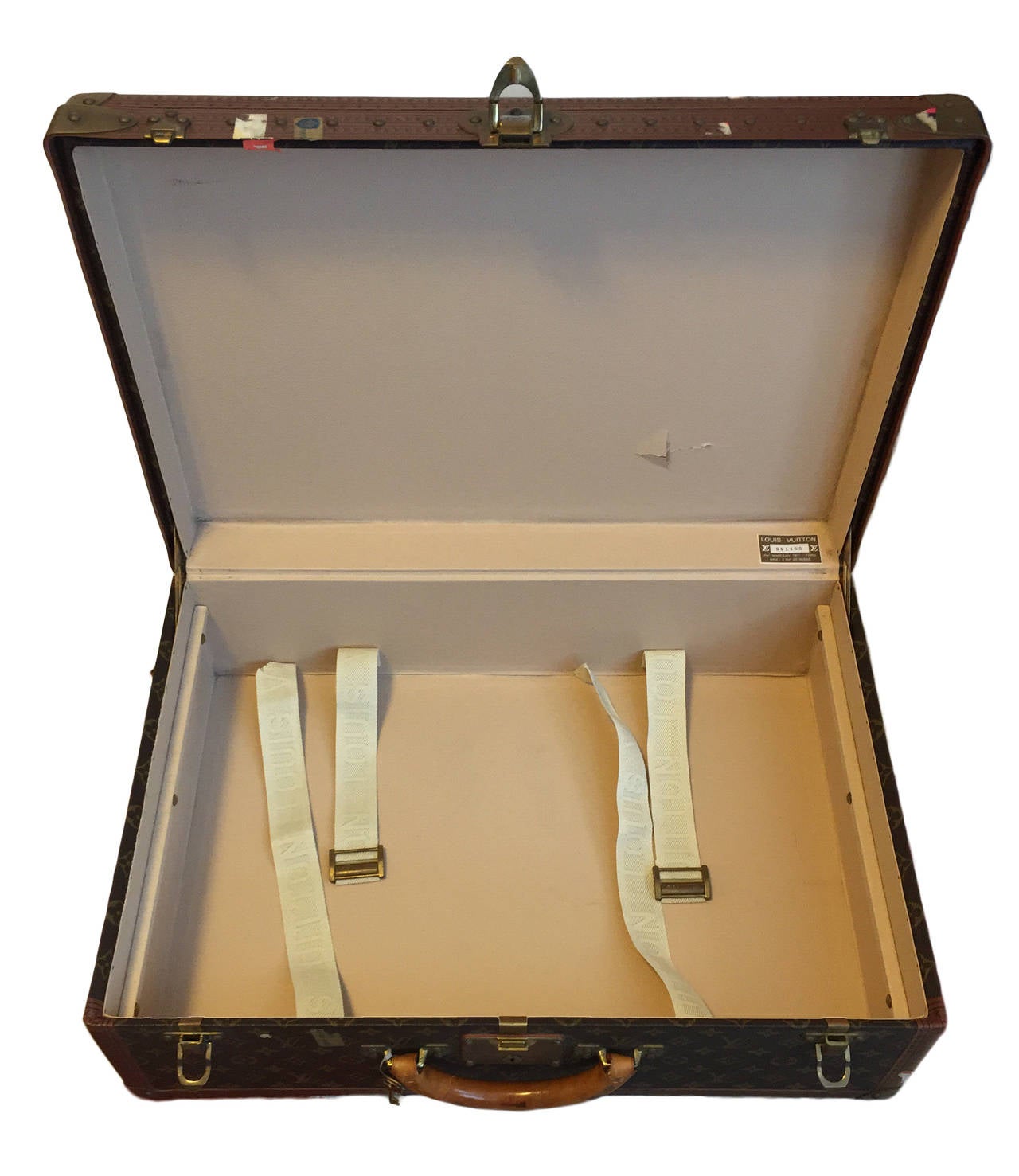 Louis Vuitton Monogram Alzer 60 Hard Trunk Suitcase Circa 1950s 3