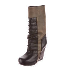 Used Rick Owens Runway Ruhlmann Mid-Calf Boots, IT 37