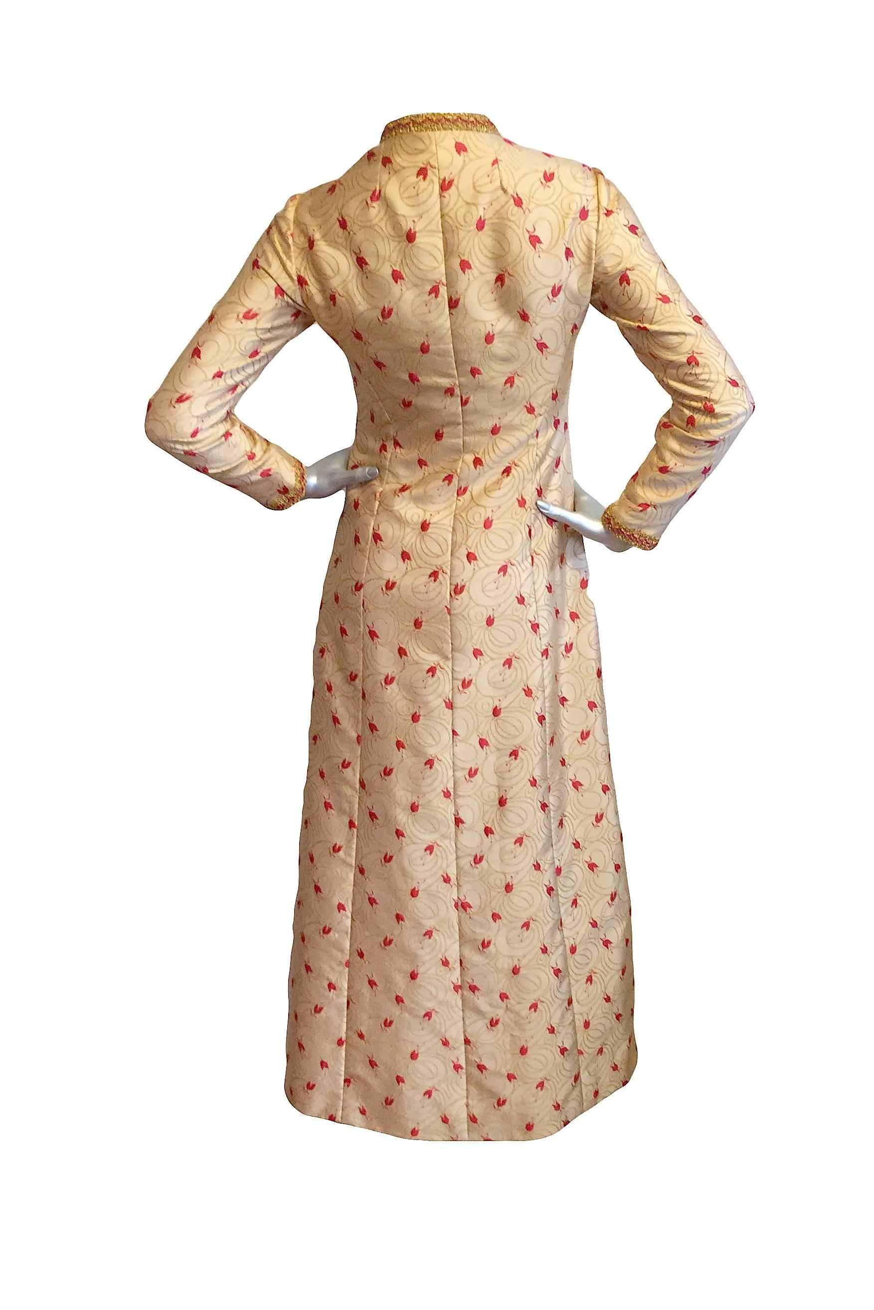 Rare Adele Simpson Brocade Gown, Circa 1960 In Good Condition For Sale In Bethesda, MD