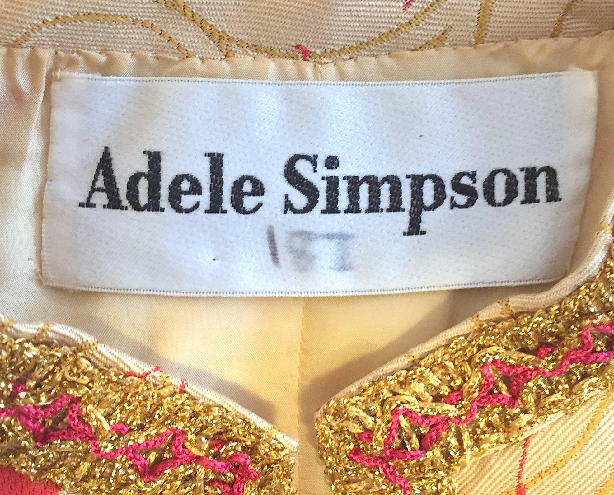Rare Adele Simpson Brocade Gown, Circa 1960 For Sale 2
