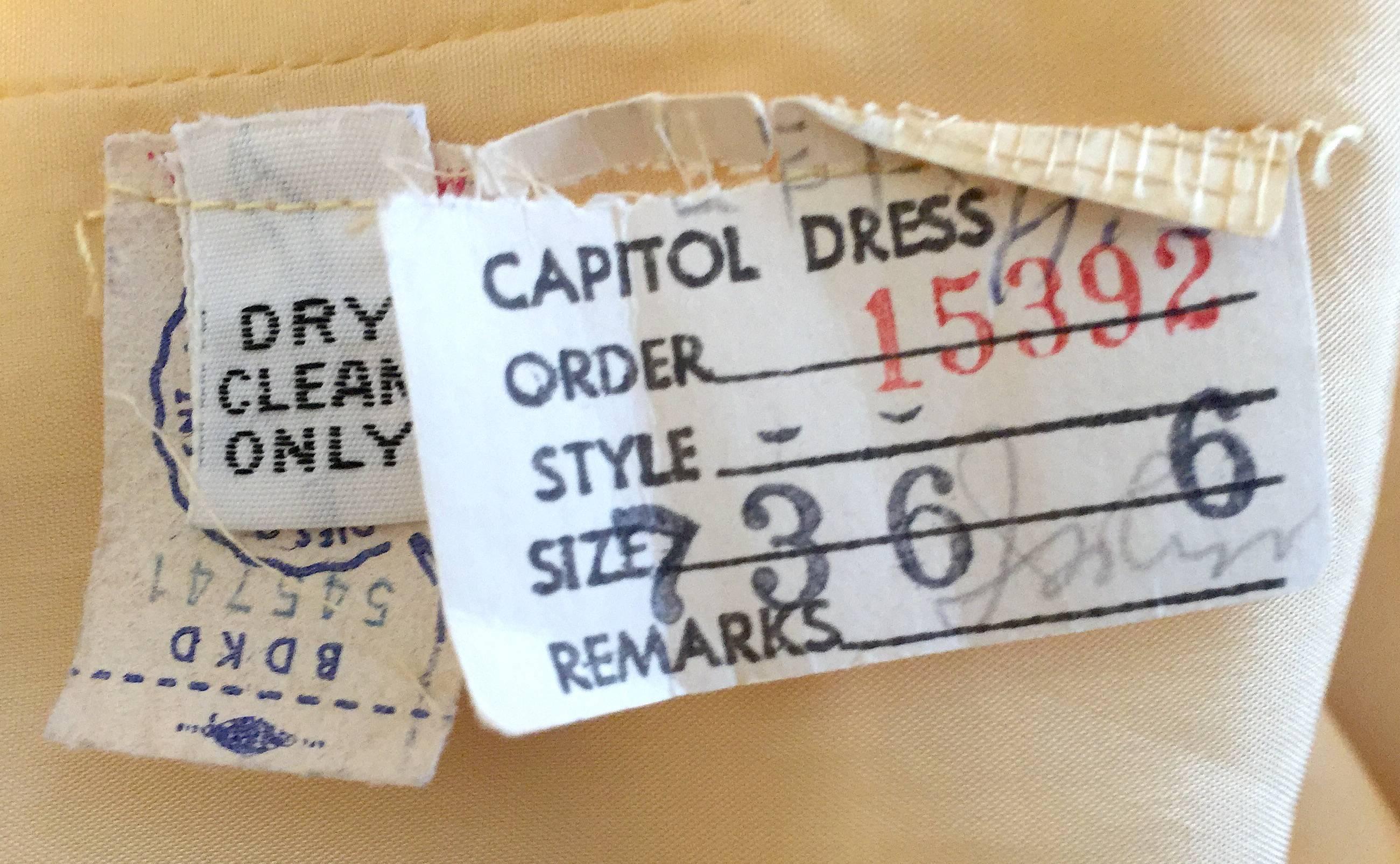 Rare Adele Simpson Brocade Gown, Circa 1960 For Sale 4
