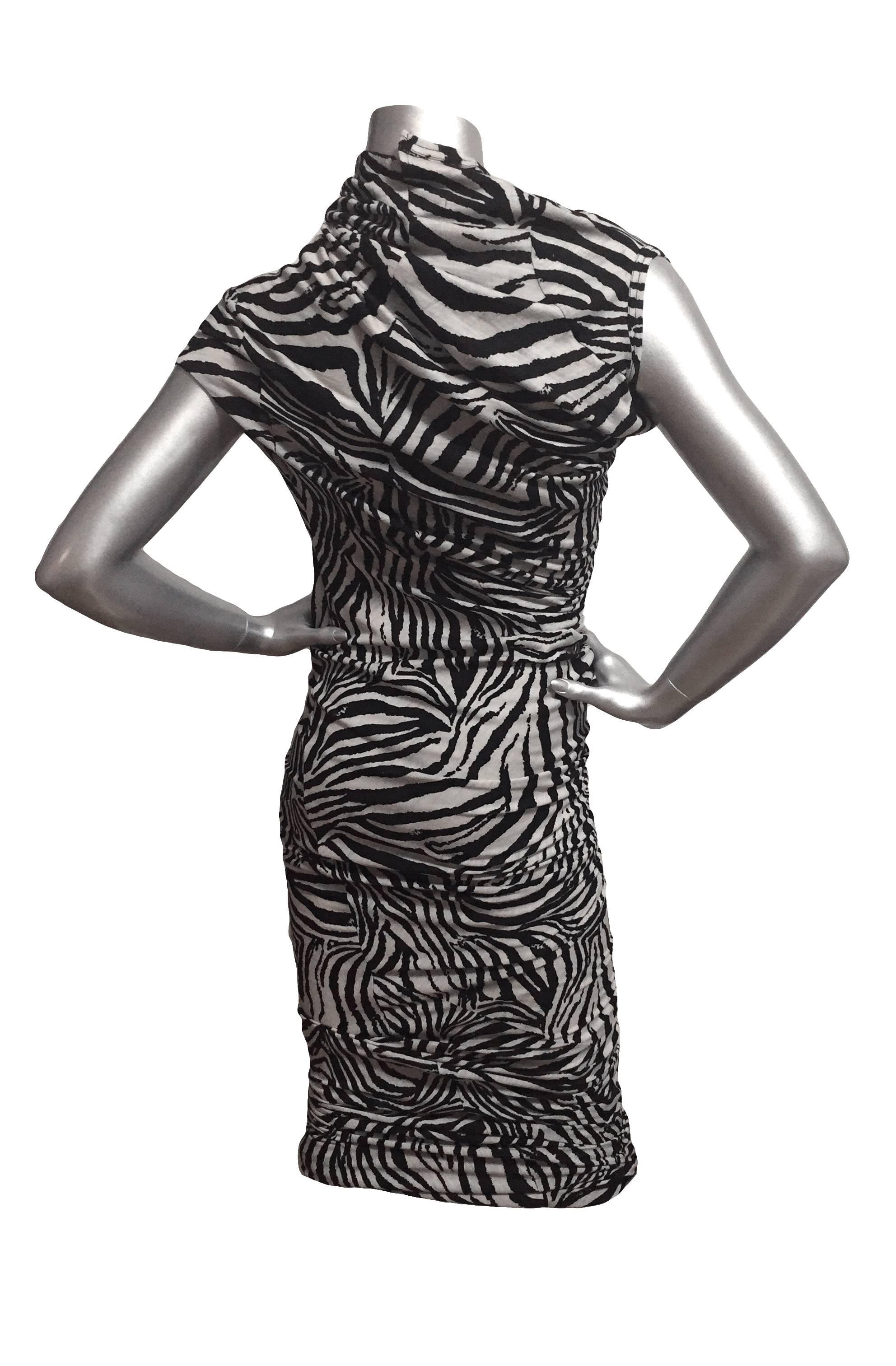 Junya Watanabe Zebra Print Dress, 2008 In Excellent Condition For Sale In Bethesda, MD