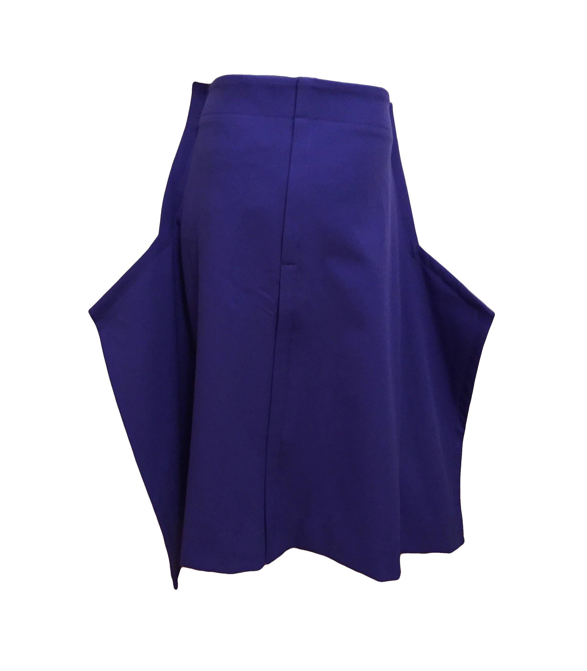 Comme des Garcons Cobalt 2-D Skirt, AW 2012 Paper Dolls Collection In New Condition For Sale In Bethesda, MD