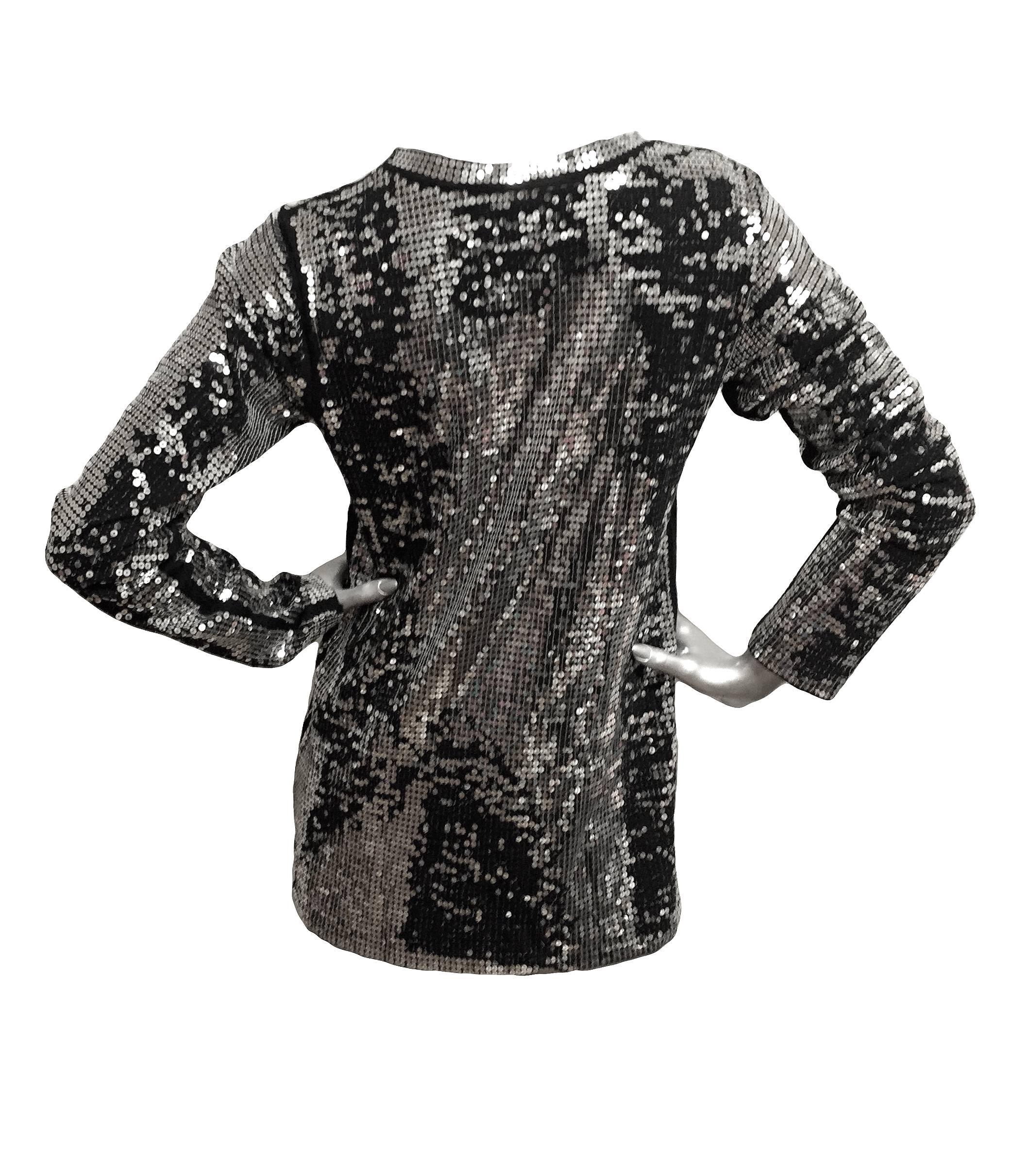 Fierce Balmain Distressed Sequin Dress, 2010 In Excellent Condition For Sale In Bethesda, MD