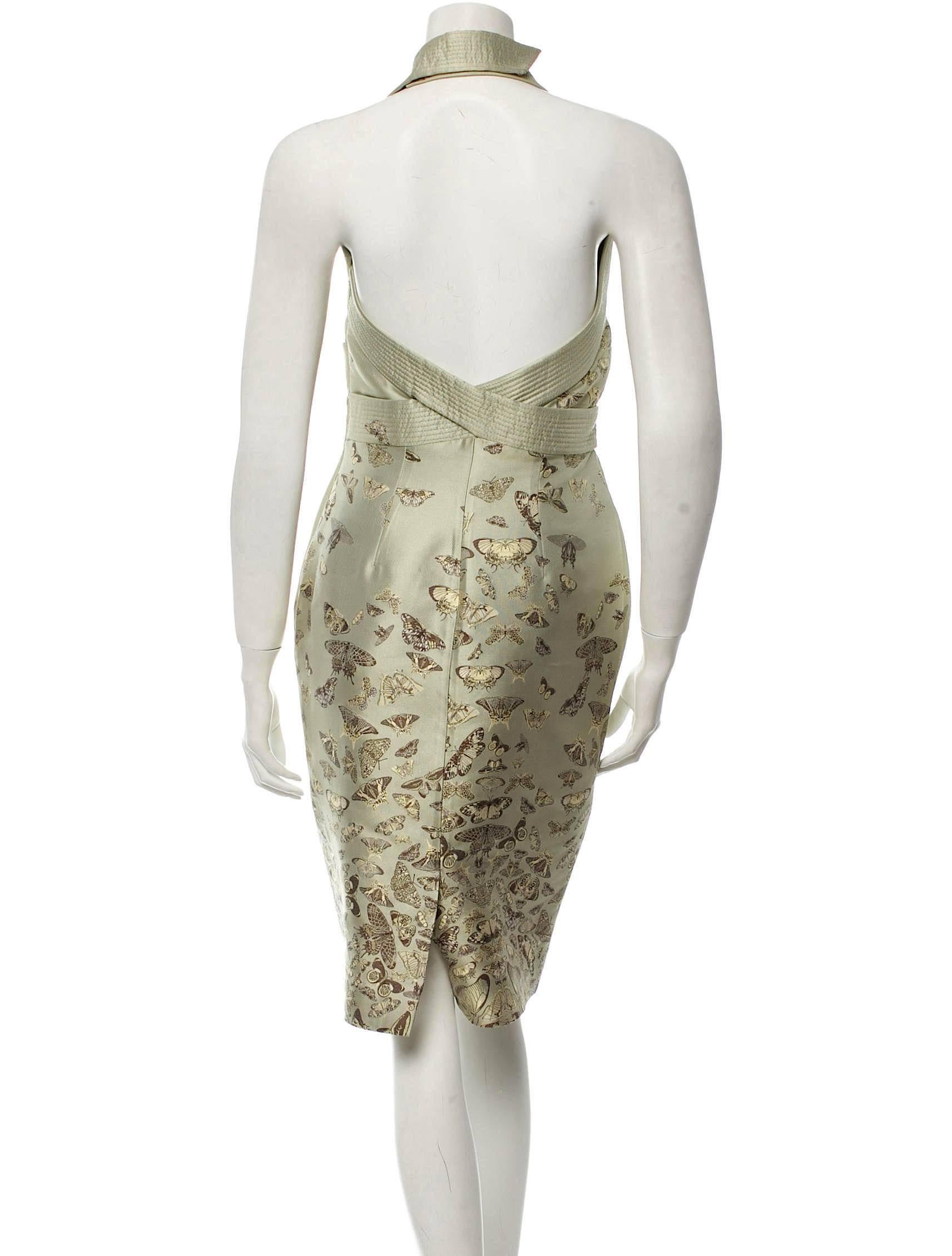 Women's Striking Alexander McQueen Silk Halter Dress, 2005 For Sale