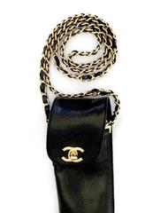 Chanel Black Caviar Leather Umbrella Case, 1995
