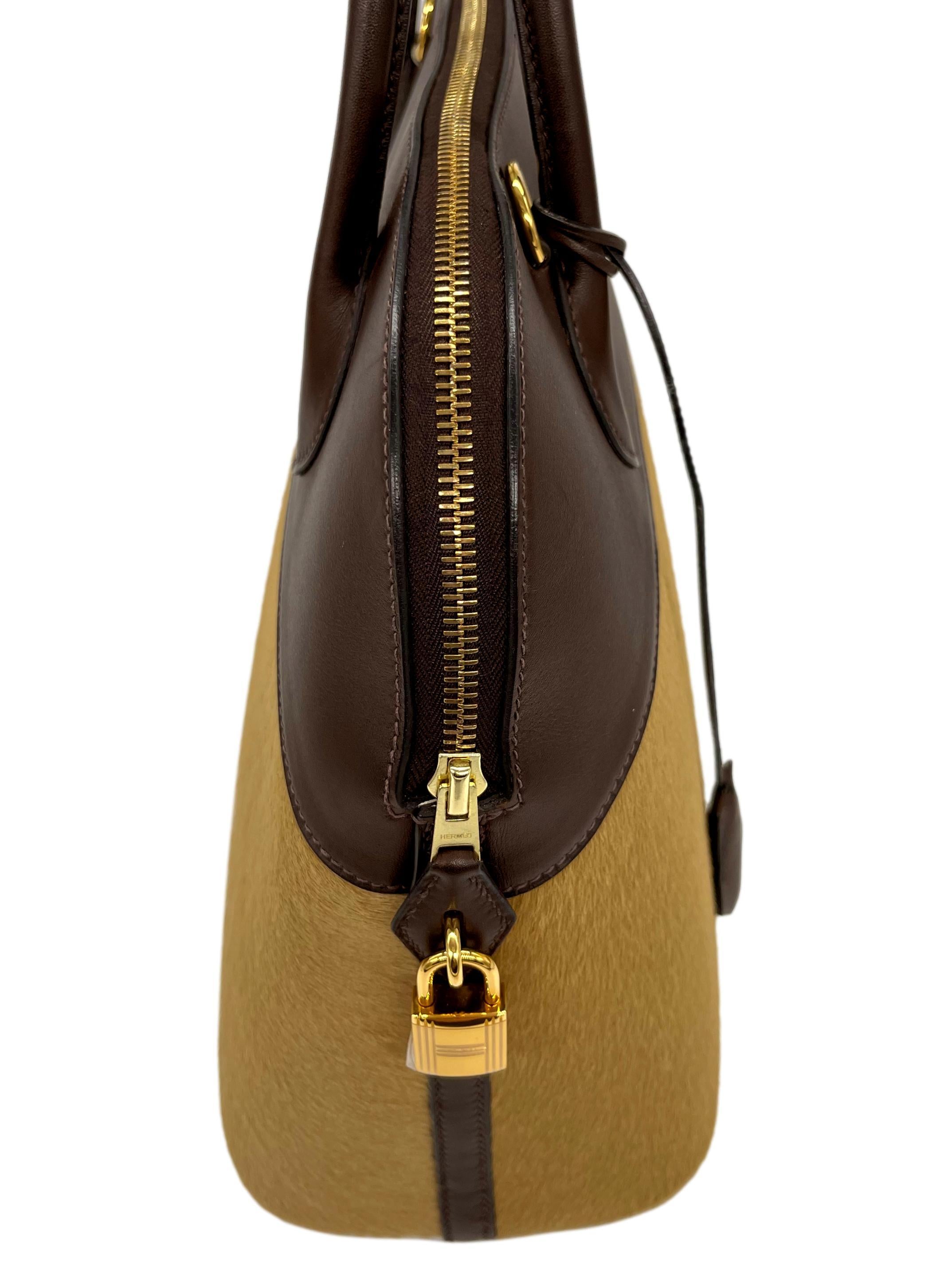 Hermès Limited Edition Ébene Evercalf & Troika Ponyhair Bolide Bag 35cm, 2007. 9