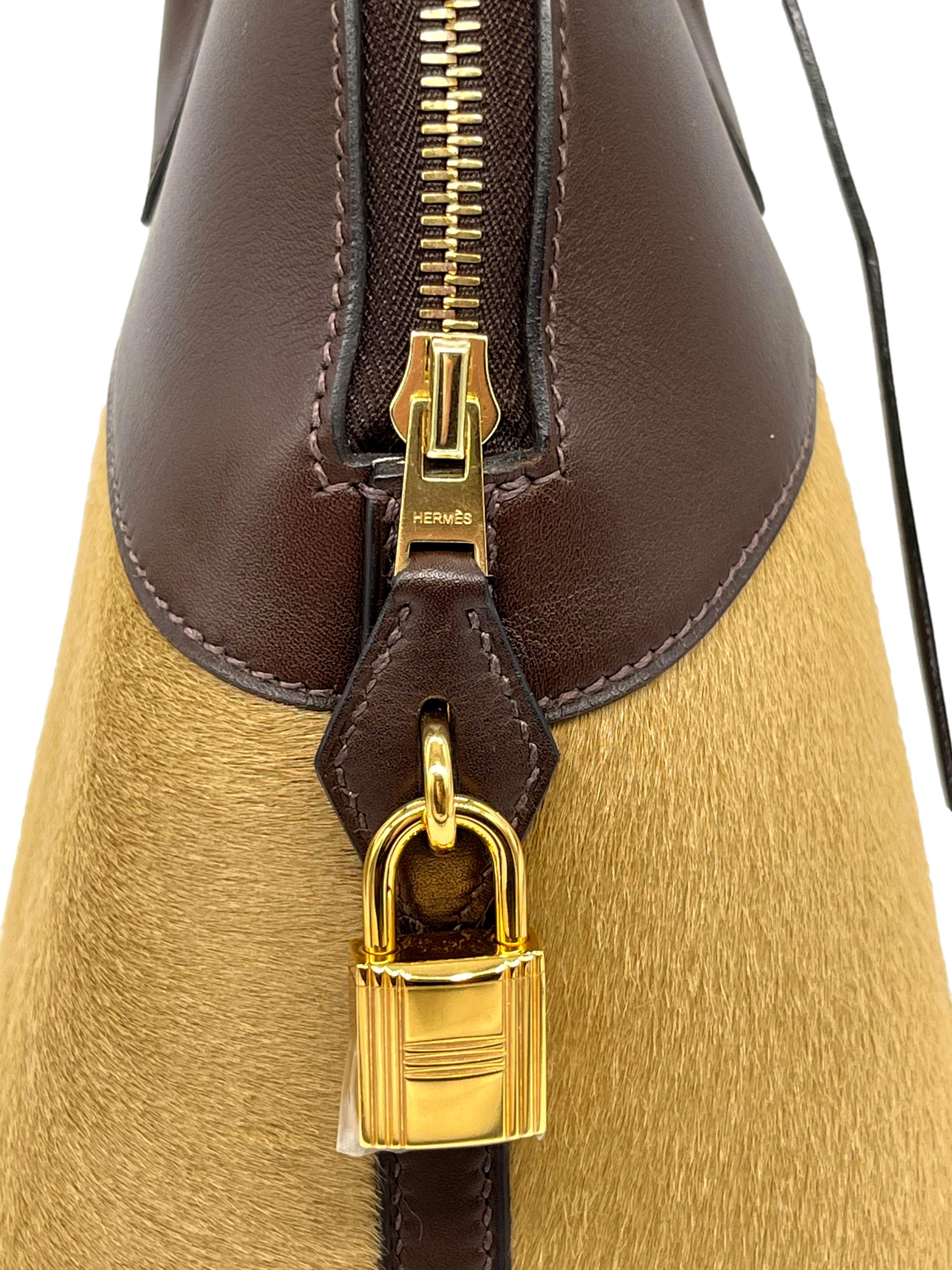 Hermès Limited Edition Ébene Evercalf & Troika Ponyhair Bolide Bag 35cm, 2007. 8