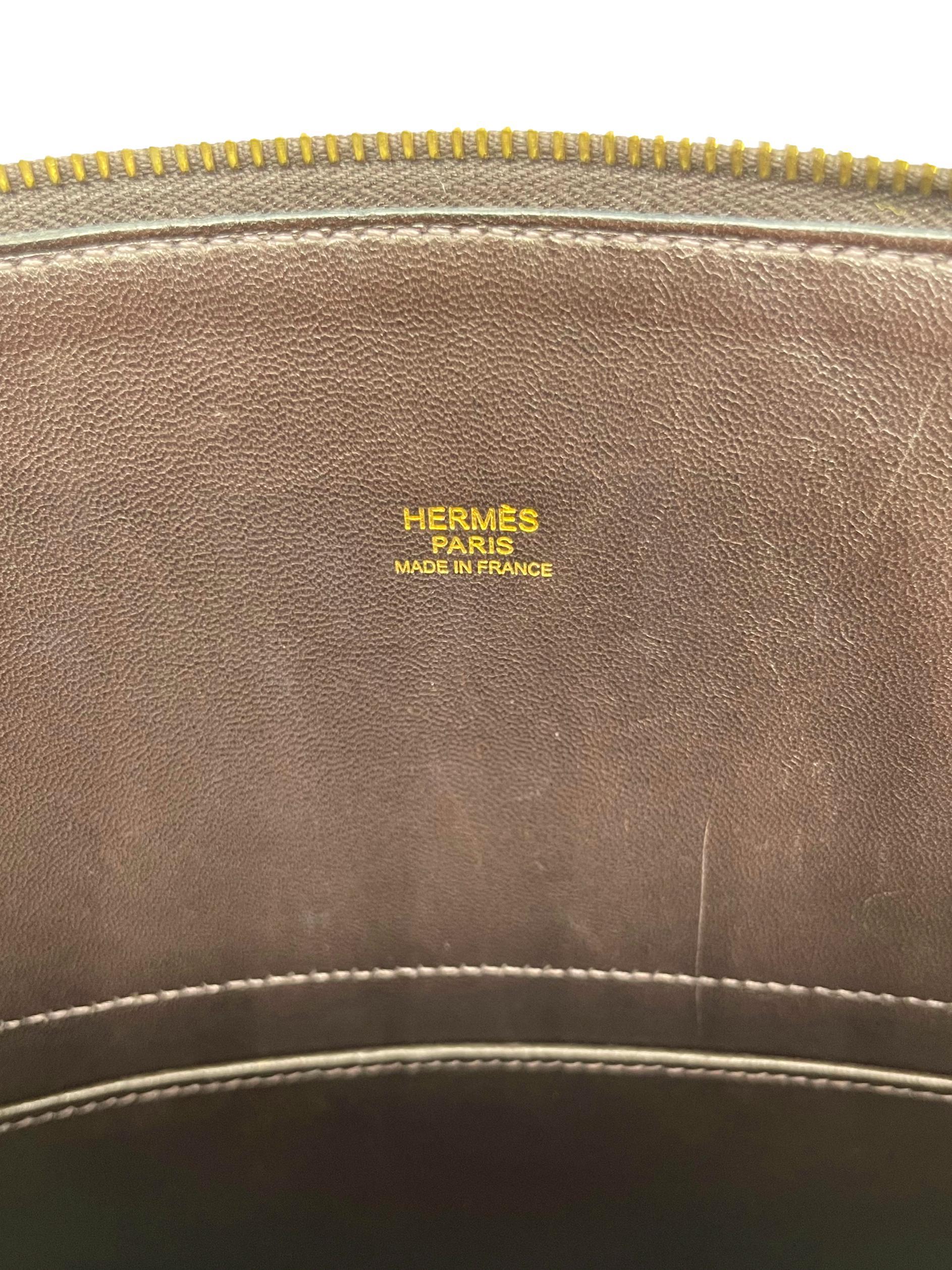 Hermès Limited Edition Ébene Evercalf & Troika Ponyhair Bolide Bag 35cm, 2007. 13