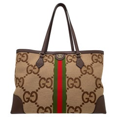 Gucci Jumbo GG Monogram Web Canvas Schultertasche, 2022.
