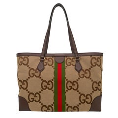 Gucci Jumbo GG Monogram Web Canvas Schultertasche, 2022.
