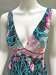 70s Emilio Pucci Noir Floral Slip