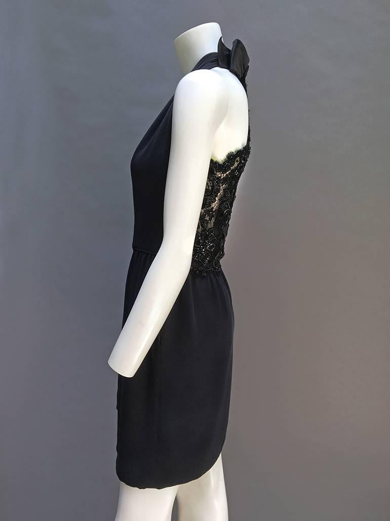 Women's 90s Valentino Vintage Black Tuxedo Dress For Sale