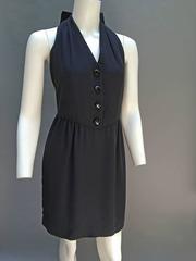 90s Valentino Vintage Black Tuxedo Dress