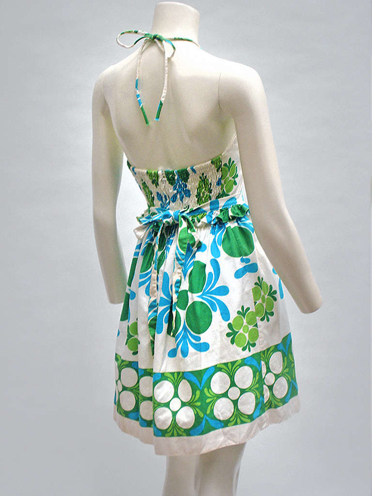 60s Patti Pop Art Sundress In Excellent Condition In Miami Beach, FL