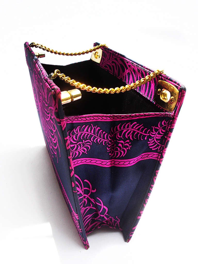 60s Emilio Pucci Silk Handbag In New Condition In Miami Beach, FL