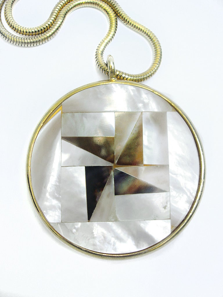 1977 Givenchy Large Pendant Necklace For Sale 2