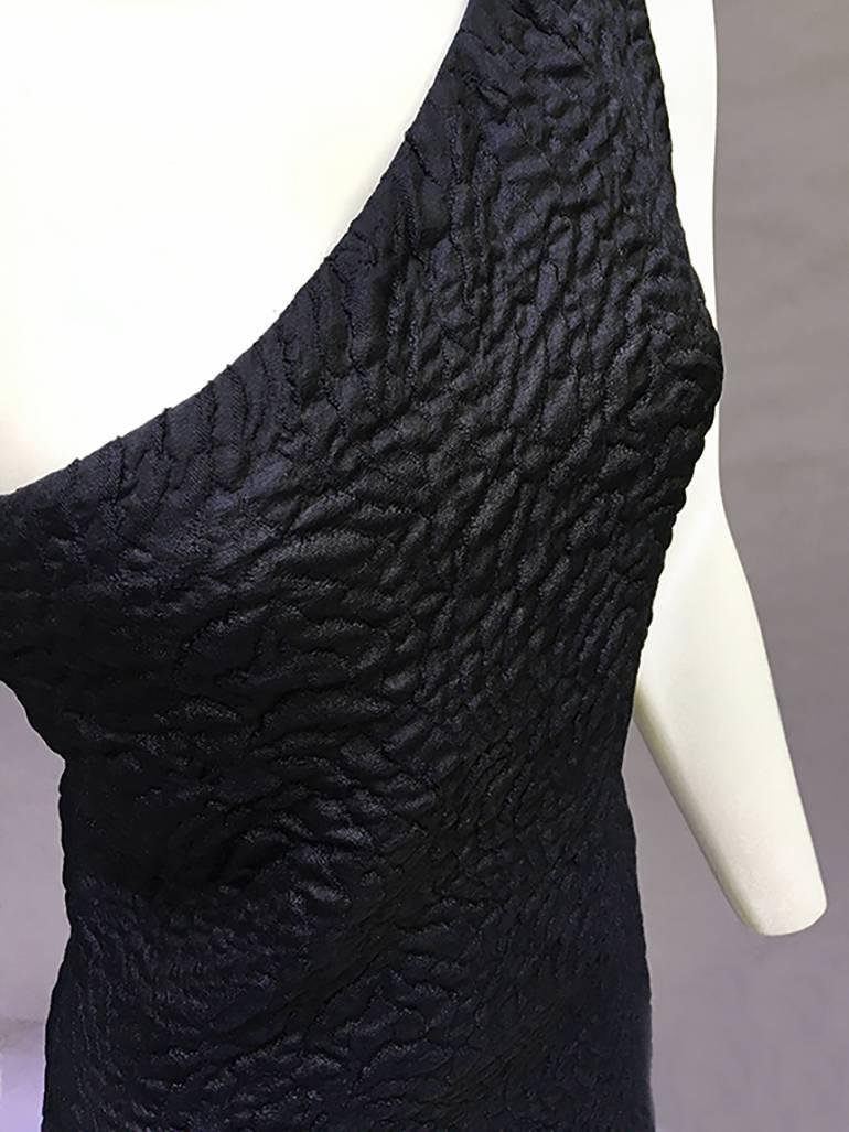 Women's 80s Yves Saint Laurent Rive Gauche Black Dress For Sale