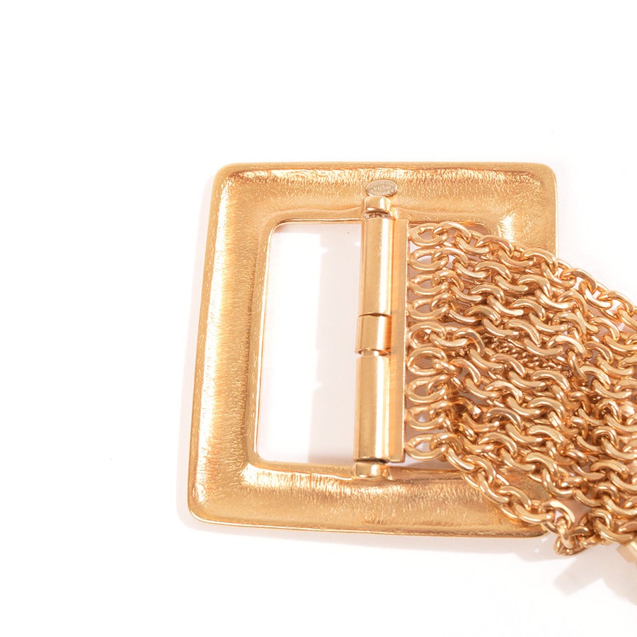 Chanel Gold Tone Chain Mesh Waist Belt In Excellent Condition In Toronto, Ontario