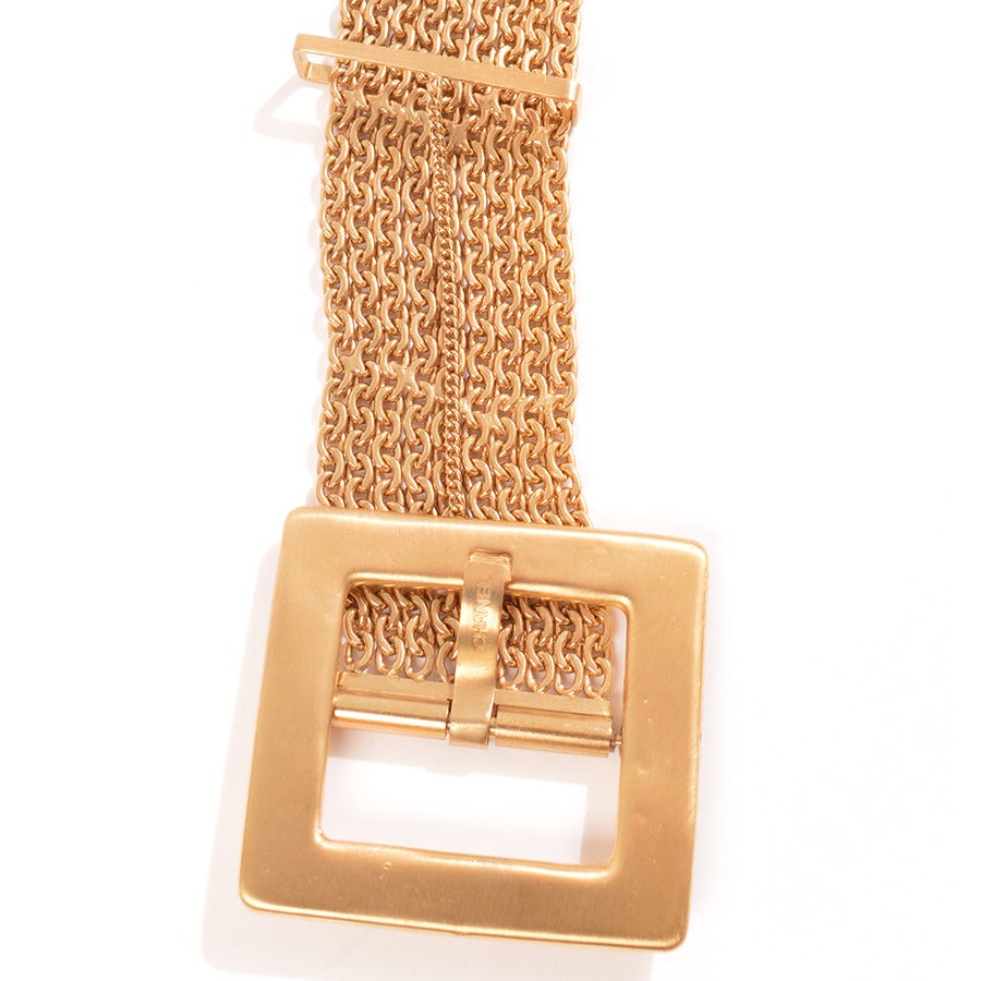 Women's Chanel Gold Tone Chain Mesh Waist Belt