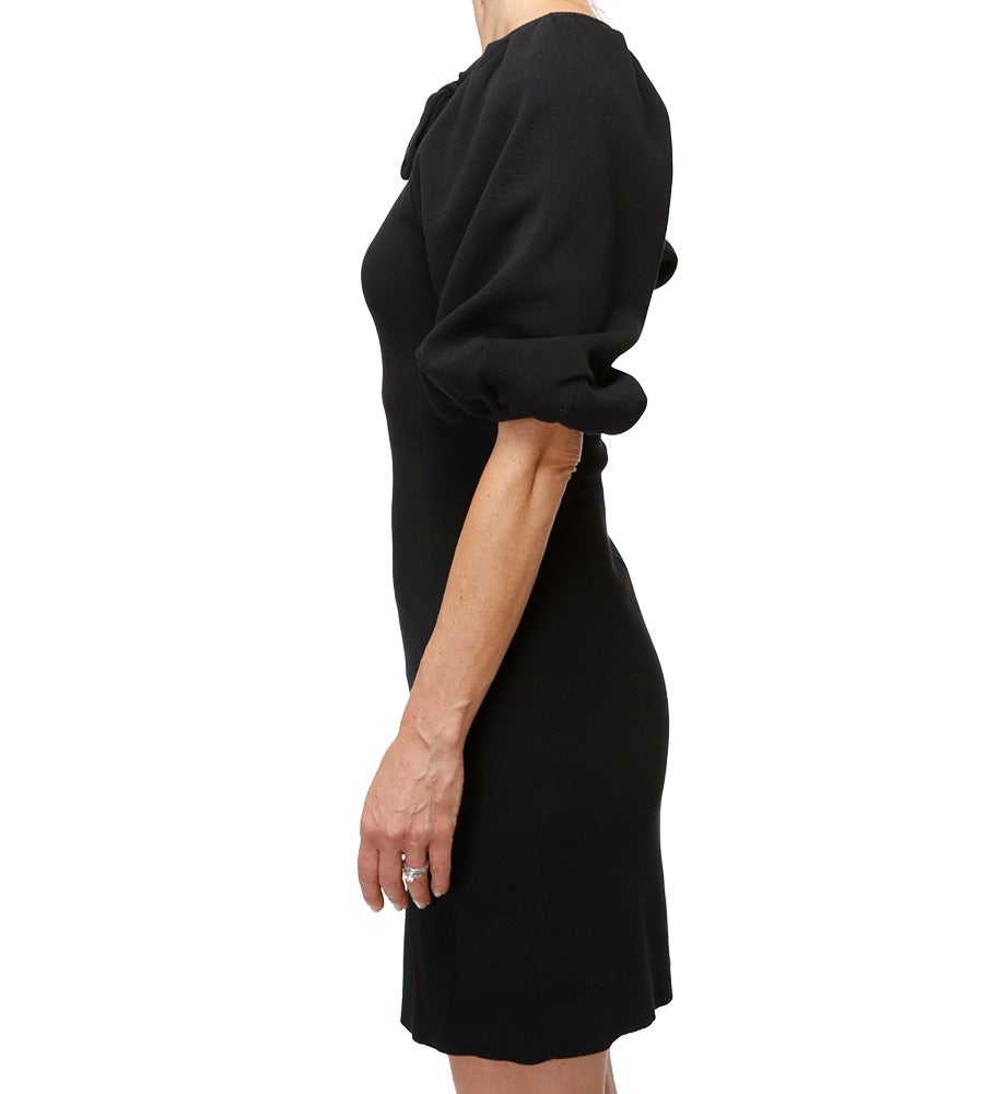 Giambattista Valli Black Knit Dress with Bow For Sale 1